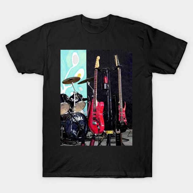 Guitars and Drums T-Shirt by SusanSavad